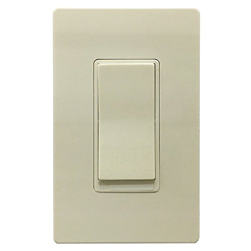 Enerwave ZW3K-LA 3 Way Z Wave Auxillary Switch Addon to Enerwave Z-Wave Switches and Z-Wave Dimmers Wireless Home Automation, 120VAC 60Hz, NEUTRAL WIRING REQUIRED, Light Almond