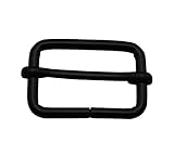 Ailisi Metal Black Rectangle Buckle with Slider Bar 1.25