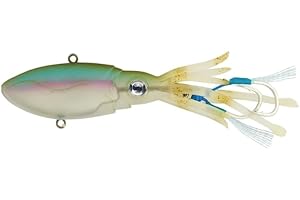 Nomad Design Squidtrex Fishing Lure with Patent Pending Technology Vibration Design - TPE Soft Plastic, BKK Assist Hooks, Squid Lure
