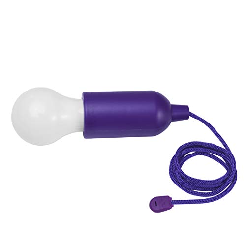 HUAXIE LED Pull Cord Tent Light, Portable Hanging Camping Lantern Indoor Outdoor for Home Decorations LED Lights (Purple)