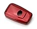 iJDMTOY Glossy Metallic Red Exact Fit Key Fob Shell Cover Compatible with 2017/2018-up Toyota Camry Prius Prime Mirai C-HR, etc w/Push Start Engine Feature