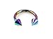 Imixlot 20pcs 16 Gauge Taper Horseshoe Ring Spike Ear Nose Nipple Lip Eyebrow Tongue Ring Body Piercing