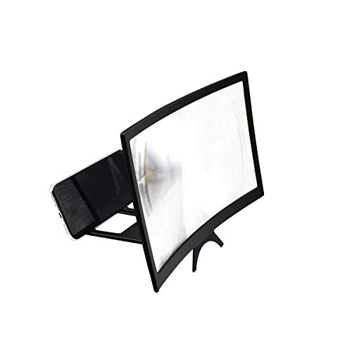 3D Curve Screen Magnifier Compatible with All Smartphones 12" HD Amplifier Projector Magnifing Screen for Movies, Videos, and Gaming Foldable Phone Stand - Thumbnail 5