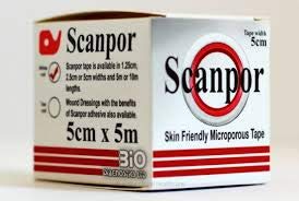Scanpor Microporous Surgical Tape 5cm x 5m (x2 Rolls)