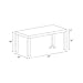 Dorel Home Products Parsons Modern Coffee Table, Natural