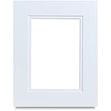 Poster Palooza White on White Double Photo Mat 20x24 for 16x20 Photos - Fits 20x24 Frame