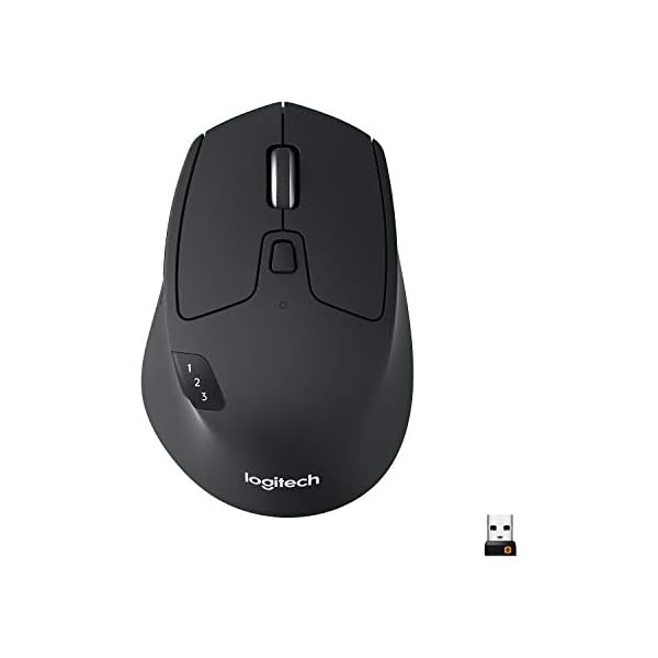 Logitech M720 Triathlon Multi-Device Wireless Mouse, Bluetooth, USB Unifying Receiver, 1000 DPI, 6 Programmable Buttons…