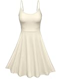 ZENNESSA Women's Cocktail Dress Sleeveless Cami Skater Garden Party Flare Mini Dress