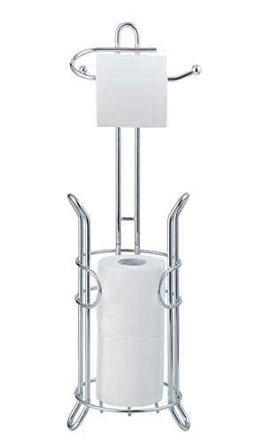 image for SunnyPoint Bathroom Toilet Tissue Paper Roll Storage Holder Stand with