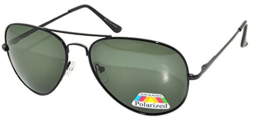 Set of 3 Classic Aviator Polarized Lens Sunglasses Colored Metal Frame Spring Hinge (3 Pairs Mix colors, Colored)