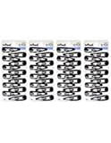 Scunci Black Contour Snap Clips, 48 Count (4 x 12 Count Packages)