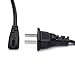Figure 8 shape AC Power cord cable W/O Polarized - 6ft (Black)