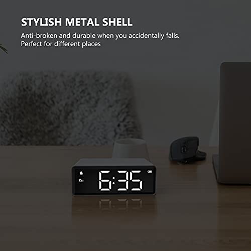 NOKLEAD Digital Alarm Clock 4 Brightness LED Display,Snooze 12/24H