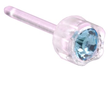 Blomdahl Imitation Aquamarine Medical Plastic Earrings