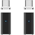 N. NETDOT Gen10 Magnetic Fast Charging USB-C to USB-C Adapter Converter Compatible with Type-c Smartphones (2 Pack Black)