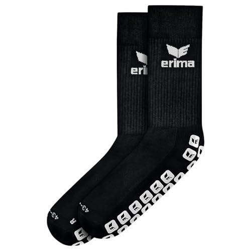 erima Calcetines de Entrenamiento Grip (3182401) Unisex adulto, negro/gris, 47