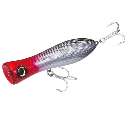 Yo-Zuri R1154-CRH Bull Pop Floating Lure, Red Head, 150mm/6
