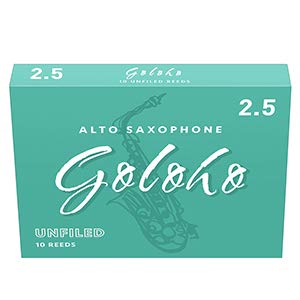 GOLOHO Alto Saxophone Reeds for Alto Sax Strength 2.5, Unfiled, Box of 10 - Thumbnail 7