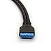 Nightwolf ® Black 16 Inch Single Port USB 3.1 Type C USB-C Female to USB 3.0 Motherboard 19pin Header Y Splitter Cable