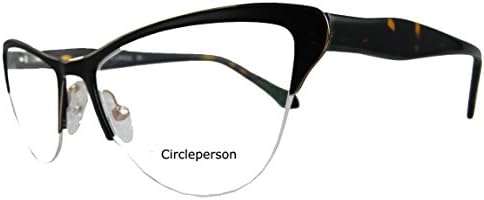 Women Cat Eye Eyeglass Frames Eyewear Optical Spring Hinges (Black w tortoise)
