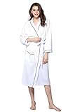 VERNASSA Cotton Bathrobes Soft Kimono Long Sleeve Bath Robes Spa Robe Sleepwear pajamas