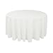 Craft And Party Round Tablecloth, 120 Inch White Tablecloth, Polyester Fabric Washable Table Cloth for Home, Party, Wedding or Restaurant Use.