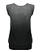 LL WT923 Womens Dip Dye Sweetheart Top M Black