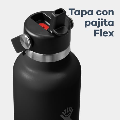 Hydro Flask Standard Flex Straw Cap 21oz Bottle - Stainless Steel, Leak Proof, Cup Holder Compatible - Insulated, 24h Cold - Capri Blue