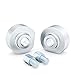 Front Leveling Kit - 2 inch Lift - 2WD Vehicles Only - Compatible with 1999-2008 Ford F250 F250 Super Duty, F350 F-350 SuperDuty, Excursion - Suspension Lower Strut Aluminum Silver Spacers