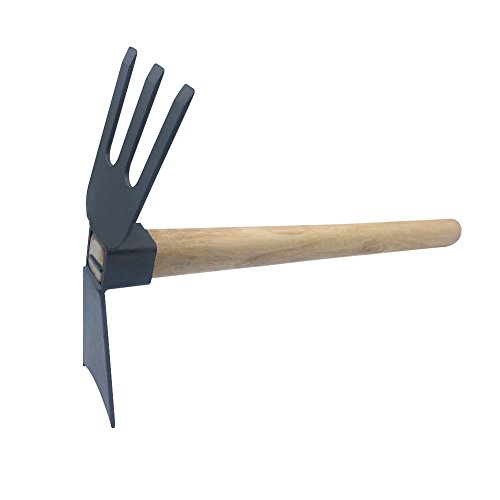 Barbariol Hand Cultivator, Garden Tool Hand Hoe with 3 Prongs (15")