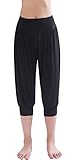 Hoerev Brand Women's Super Soft Modal Spandex Harem Yoga Pilates Capri Pants