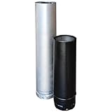 SIMDUR Pellet Stove Chimney Pipe Extension, Size: 4" X 18" (Adjustable Size 3" to 16"), Stainless Steel