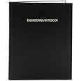 BookFactory A4 Black Engineering Notebook - 96 Pages (5mm Engineering Grid Format) A4 (210mm x 297mm) Black Cover Section Sewn Hardbound Engineering Lab Notebook (EPRIL-096-4GS-A-LKT4)