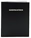BookFactory Engineering Notebook - 96 Pages (.25'' Grid Format), 8 7/8'' x 11 1/4'', Engineer Lab Notebook, Black Cover, Section Sewn Hardbound (Made in USA)
