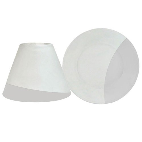 Yankee Candle Serene Sandblast Set Shade And Tray, Glass, White/Grey, Small