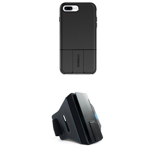 OtterBox uniVERSE SERIES Module/Swappable Case for iPhone 7 Plus (ONLY) - Retail Packaging - BLACK and PolarPro TrailBlazer Armband for OtterBox uniVERSE Case Bundle
