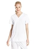 Cherokee Women's WW Flex V-Neck Scrub Top, White, X-Large