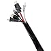 Melca Cable Management Cord Organizer - 72 Inches Long Paintable Sleeve Covers Wire Behind Mount TV, Desk, Computer, PC, or Entertainment System on Wall/Floor. Hider Concealer Cover Wrap