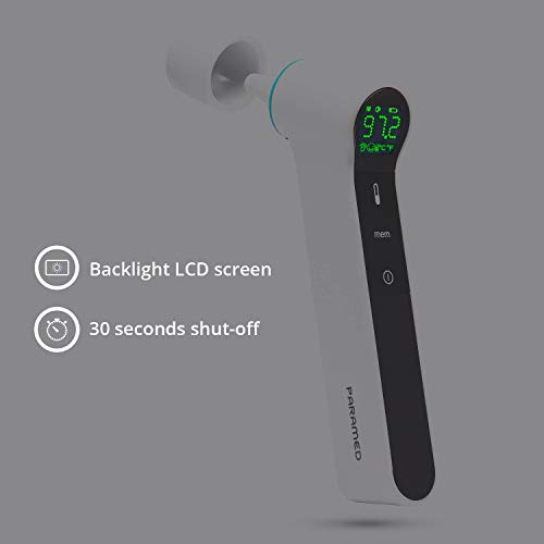 Digital Infrared Forehead and Ear Thermometer by PARAMED - Accurate, Instant Scan Dual Function Medical Thermometer - Backlight Display with Fever Alarm - Clinically Calibrated for Adult Kids Infant - Thumbnail 6