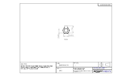 SMC NCJPB10-050D Pin Air Cylinder, Compact, Double Acting, Basic Style Mounting, Not Switch Ready, Rubber Cushion, 3/8" Bore OD, 1/2" Stroke, 0.197" Rod OD, 10-32 UNF