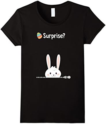 Women's Easter Maternity Shirt. Easter Egg &amp; Surprise Pregnancy Tee Large Black