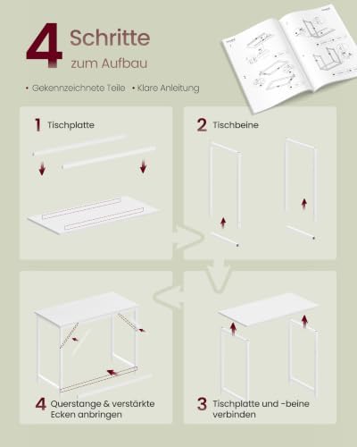 Tisch, Computertisch, Bürotisch, 100 x 50 x 76 cm