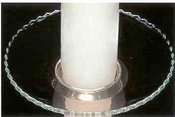 Cape Candle Bobeche Ridged LM-01003 SET OF 2