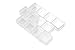 SE 12 Stackable Square Plastic Containers - 8741BB
