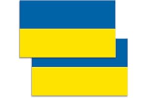 IGNIXIA Ukraine Flag 3x5 Inches Car Decals (Pack of 2) Ukrainian Flag Car Stickers Flags Bumper Stickers, Window Stickers Premium Vinyl UV Laminate Sticker (6 x 4 Inches)