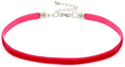 6MM Red Velvet Choker Necklace Punk Gothic Retro Chain CK4
