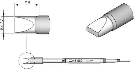 Jbc C245069 Special Soldering Tip for T245