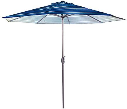 Amazon Com Abba Patio 11ft Patio Umbrella Outdoor Umbrella Patio Market Table Umbrella With Push Button Tilt And Crank For Garden Lawn Deck Backyard Pool Blue Stripe Garden Outdoor