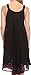 Sakkas 16605 - Gasha Sleeveless Mid Length Caftan Dress With Embroidery Details and V Neck - Black/Purple - OS