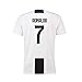 SALLARM #7 Ronaldo Juventus (Juve) Home 2018-2019 Soccer Jersey Mens White/Black